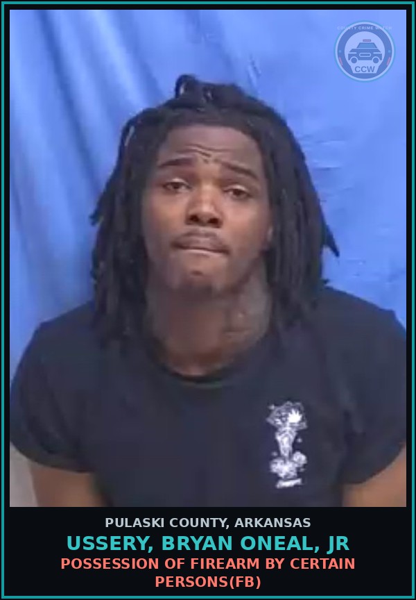 Booking mugshot of USSERY, BRYAN ONEAL, JR in Pulaski County
