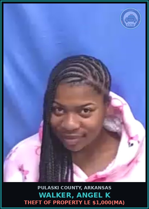 Booking mugshot of WALKER, ANGEL K in Pulaski County