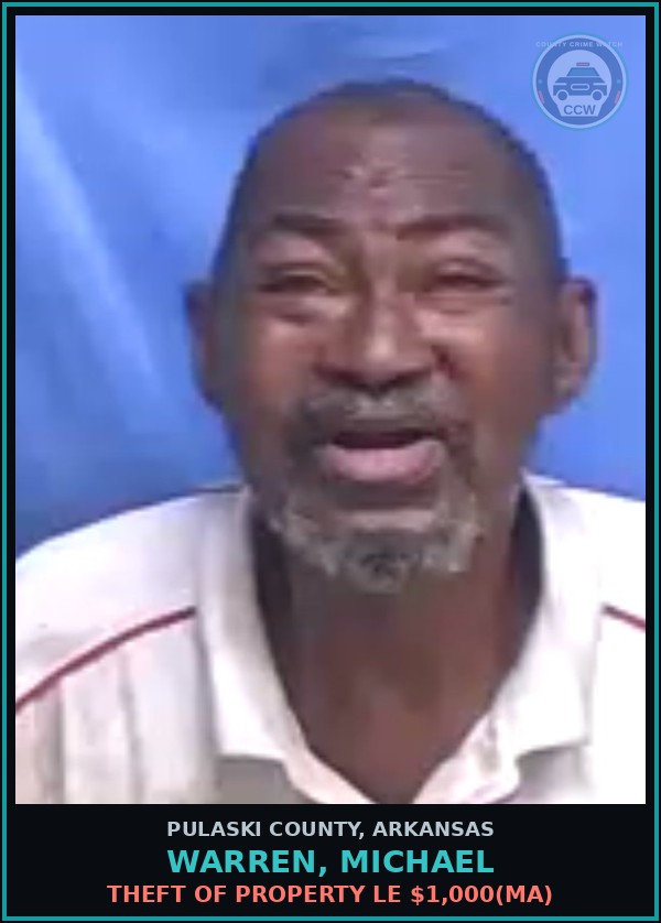 Booking mugshot of WARREN, MICHAEL in Pulaski County