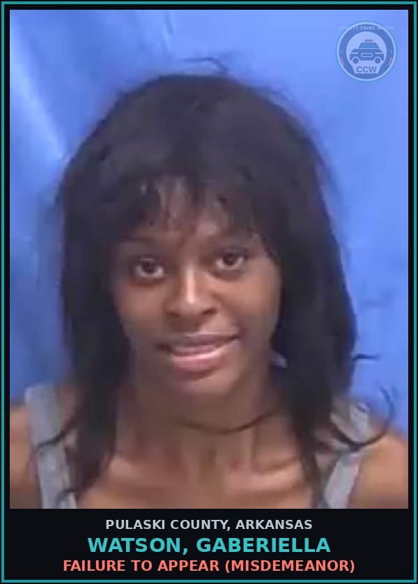Booking mugshot of WATSON, GABERIELLA in Pulaski County