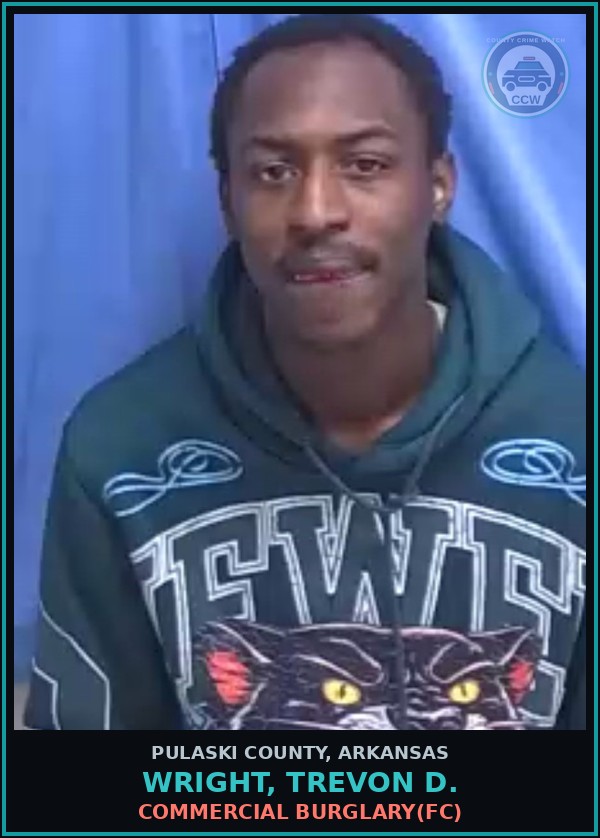 Booking mugshot of WRIGHT, TREVON D. in Pulaski County