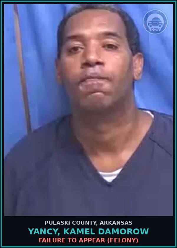 Booking mugshot of YANCY, KAMEL DAMOROW in Pulaski County