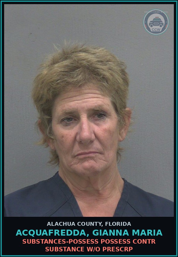 Booking mugshot of ACQUAFREDDA, GIANNA MARIA in Alachua County