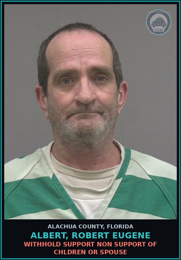 Booking mugshot of ALBERT, ROBERT EUGENE in Alachua County