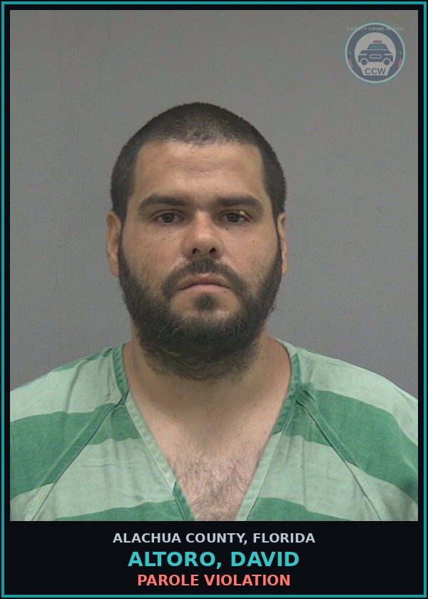 Booking mugshot of ALTORO, DAVID in Alachua County