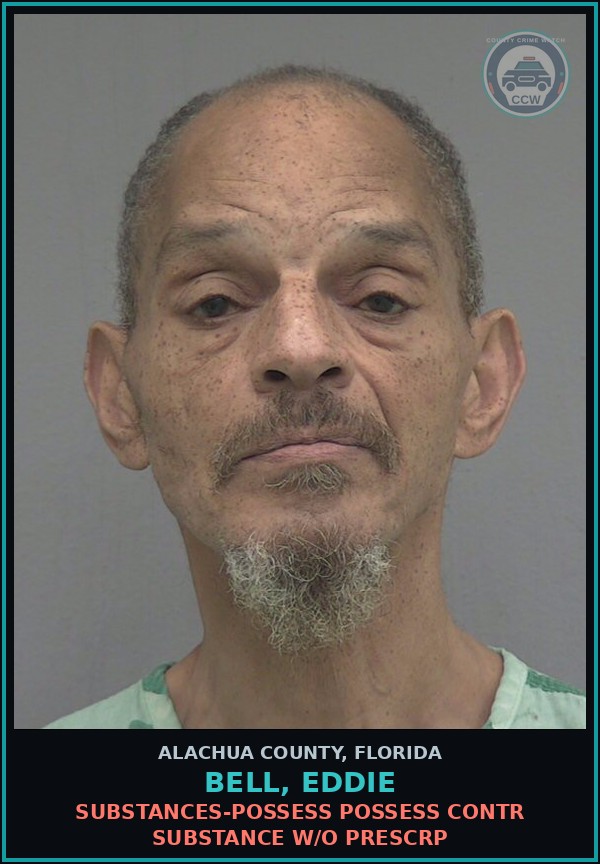Booking mugshot of BELL, EDDIE in Alachua County