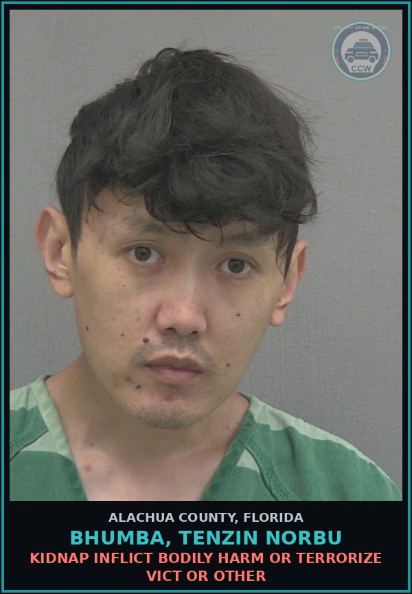 Booking mugshot of BHUMBA, TENZIN NORBU in Alachua County