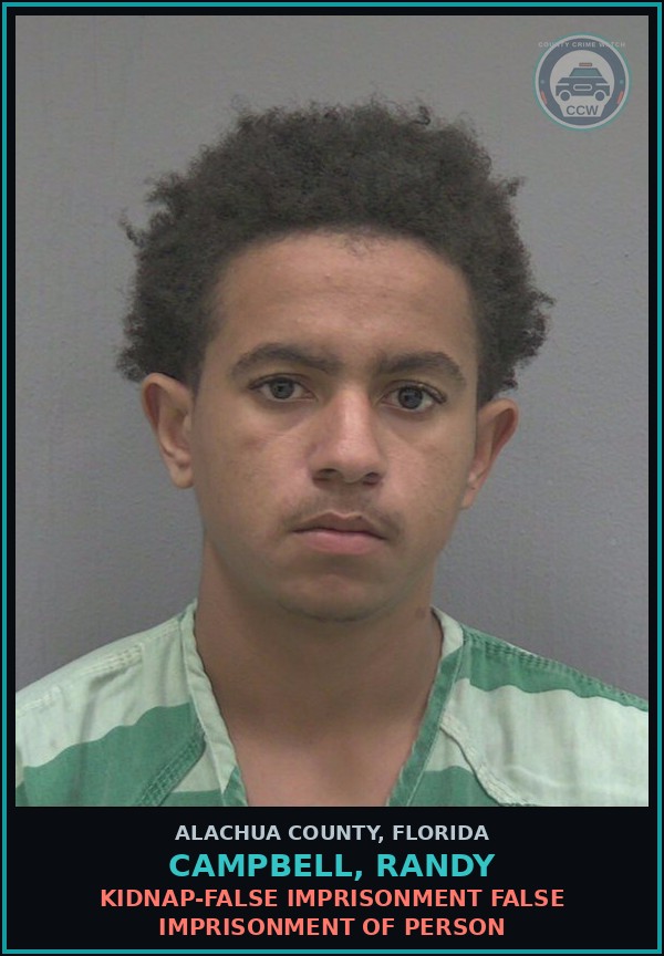Booking mugshot of CAMPBELL, RANDY in Alachua County
