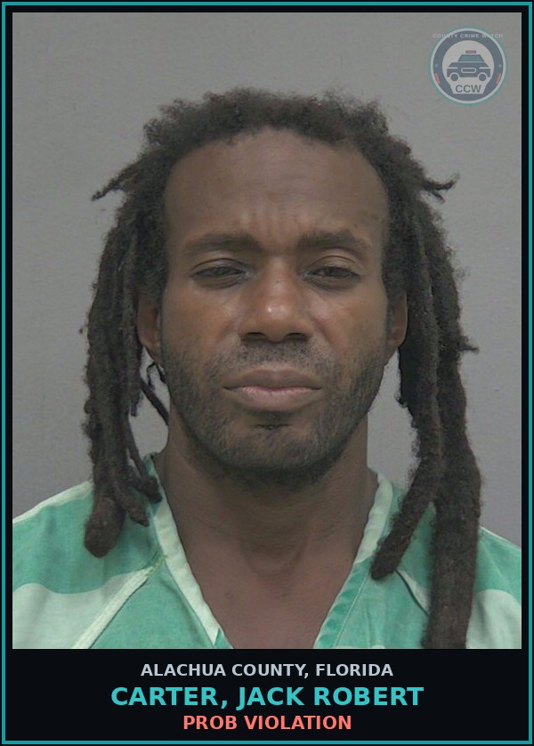 Booking mugshot of CARTER, JACK ROBERT in Alachua County