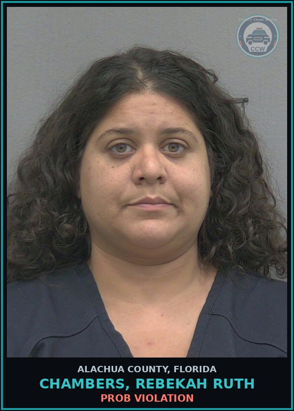 Booking mugshot of CHAMBERS, REBEKAH RUTH in Alachua County