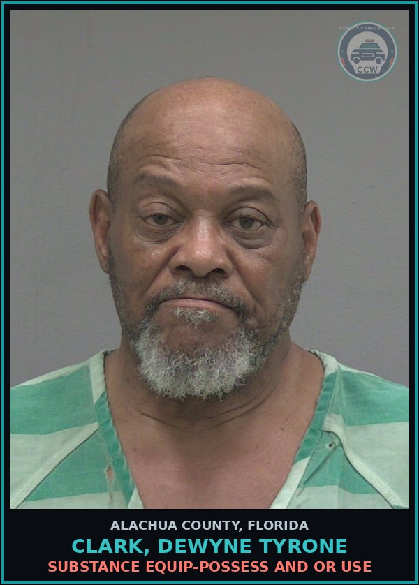 Booking mugshot of CLARK, DEWYNE TYRONE in Alachua County
