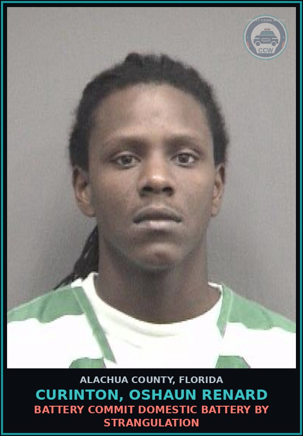 Booking mugshot of CURINTON, OSHAUN RENARD in Alachua County