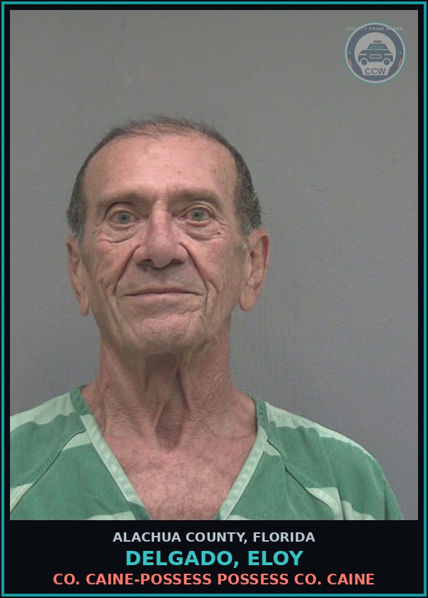 Booking mugshot of DELGADO, ELOY in Alachua County