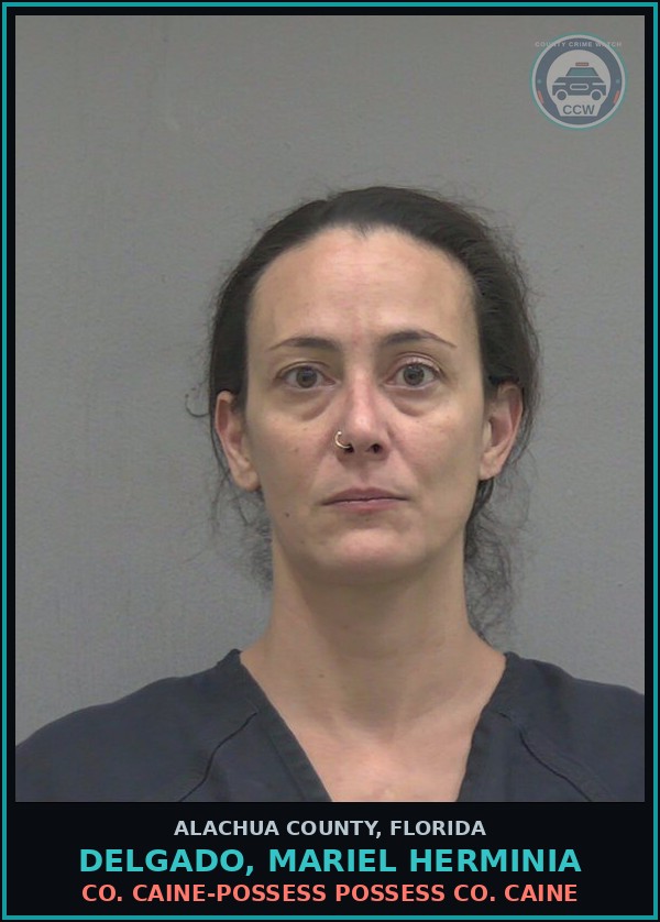 Booking mugshot of DELGADO, MARIEL HERMINIA in Alachua County