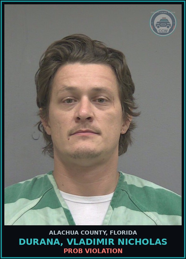 Booking mugshot of DURANA, VLADIMIR NICHOLAS in Alachua County