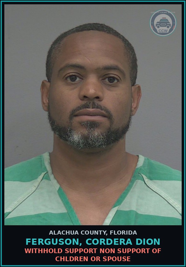 Booking mugshot of FERGUSON, CORDERA DION in Alachua County