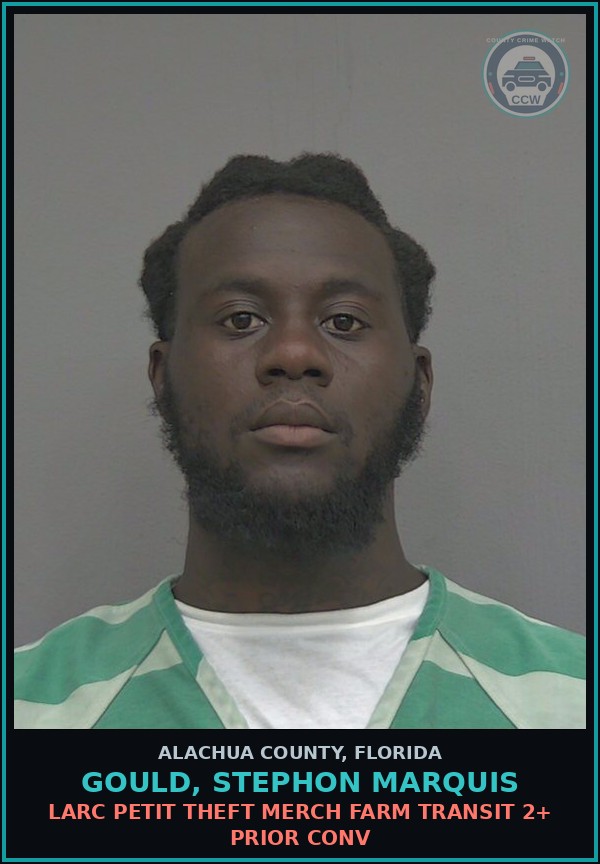 Booking mugshot of GOULD, STEPHON MARQUIS in Alachua County