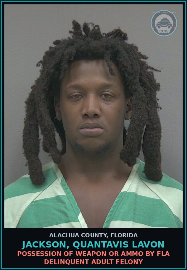 Booking mugshot of JACKSON, QUANTAVIS LAVON in Alachua County
