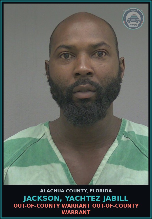 Booking mugshot of JACKSON, YACHTEZ JABILL in Alachua County