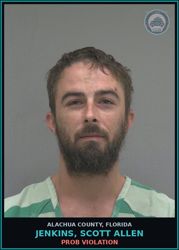 Booking mugshot of JENKINS, SCOTT ALLEN in Alachua County