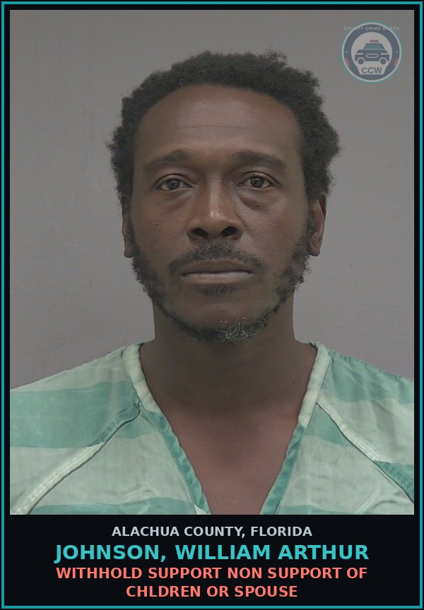 Booking mugshot of JOHNSON, WILLIAM ARTHUR in Alachua County