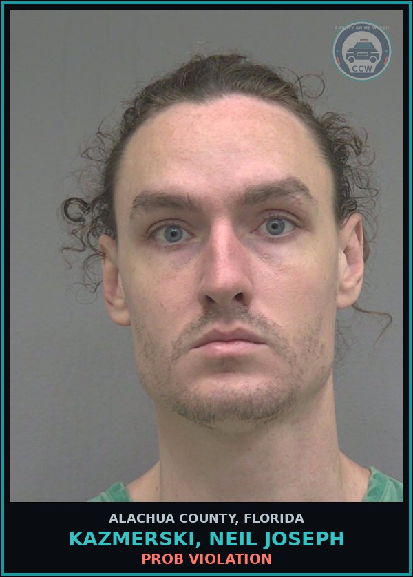 Booking mugshot of KAZMERSKI, NEIL JOSEPH in Alachua County