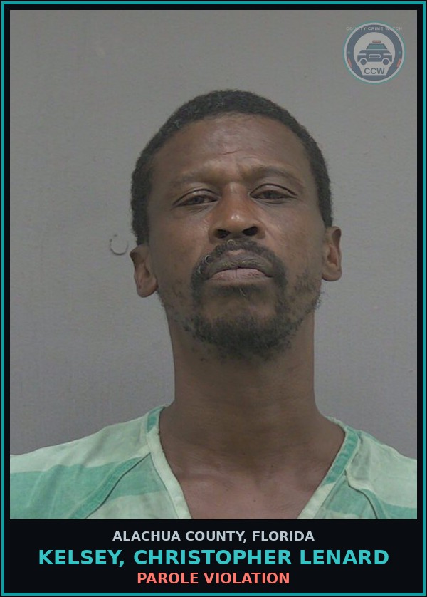 Booking mugshot of KELSEY, CHRISTOPHER LENARD in Alachua County