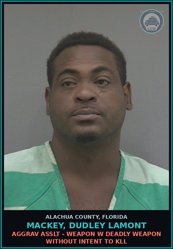 Booking mugshot of MACKEY, DUDLEY LAMONT in Alachua County