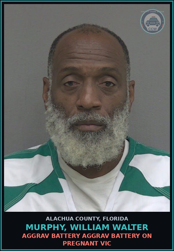 Booking mugshot of MURPHY, WILLIAM WALTER in Alachua County