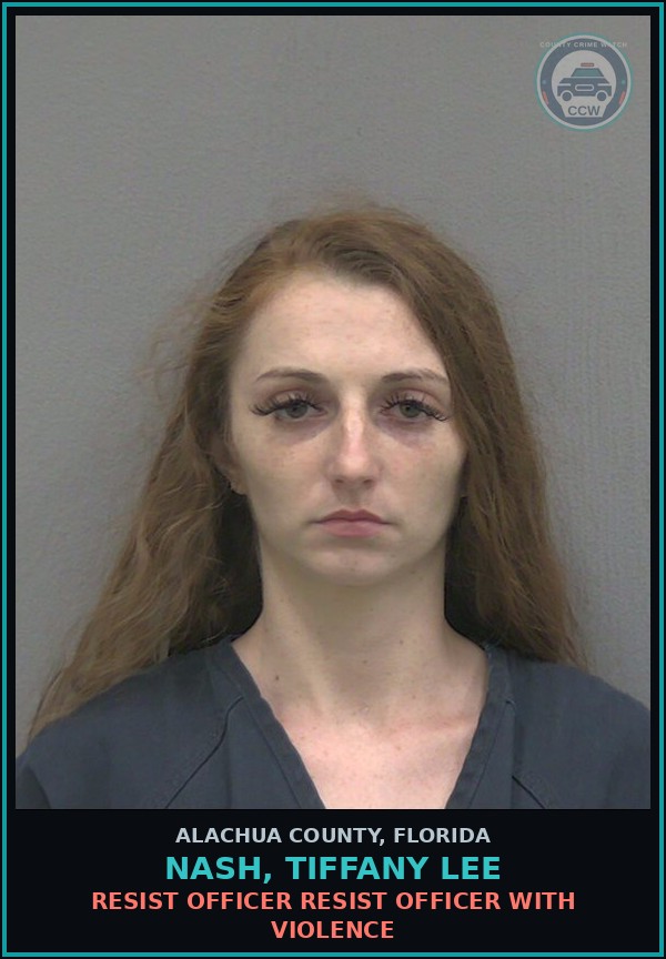 Booking mugshot of NASH, TIFFANY LEE in Alachua County