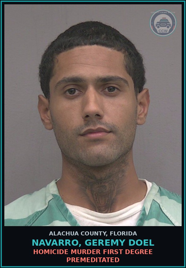 Booking mugshot of NAVARRO, GEREMY DOEL in Alachua County
