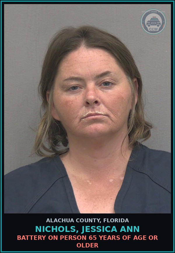Booking mugshot of NICHOLS, JESSICA ANN in Alachua County