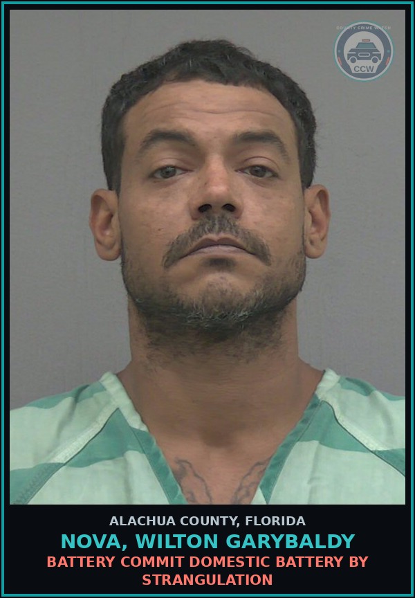 Booking mugshot of NOVA, WILTON GARYBALDY in Alachua County