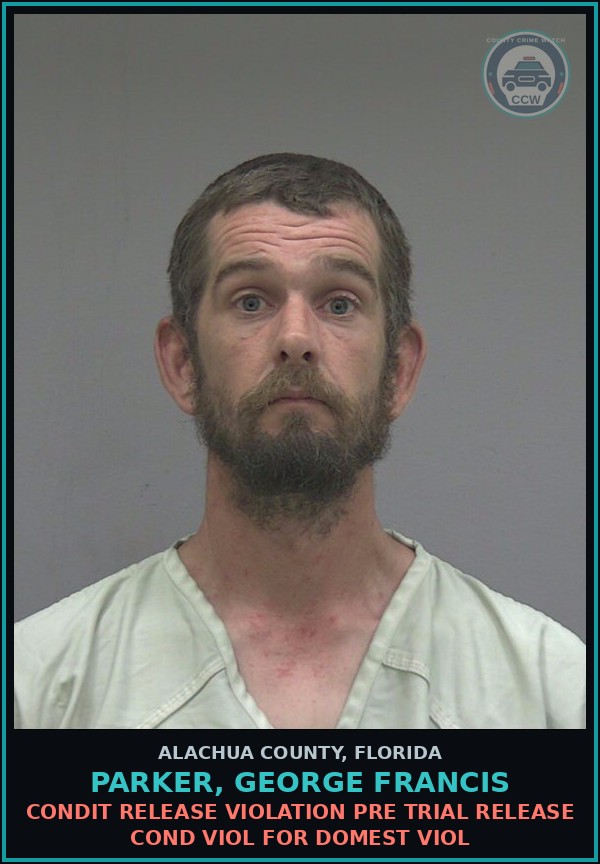 Booking mugshot of PARKER, GEORGE FRANCIS in Alachua County