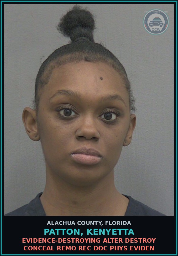 Booking mugshot of PATTON, KENYETTA in Alachua County