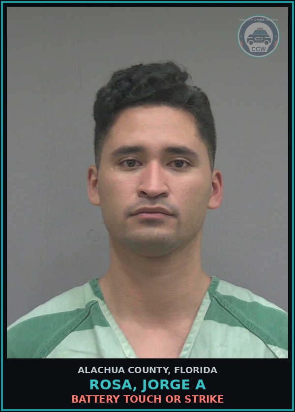 Booking mugshot of ROSA, JORGE A in Alachua County
