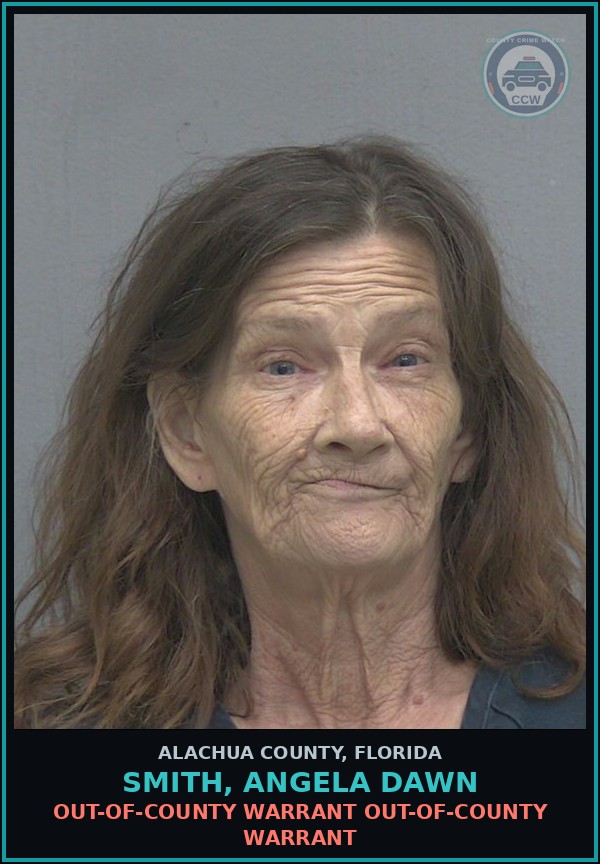 Booking mugshot of SMITH, ANGELA DAWN in Alachua County