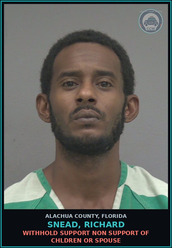 Booking mugshot of SNEAD, RICHARD in Alachua County