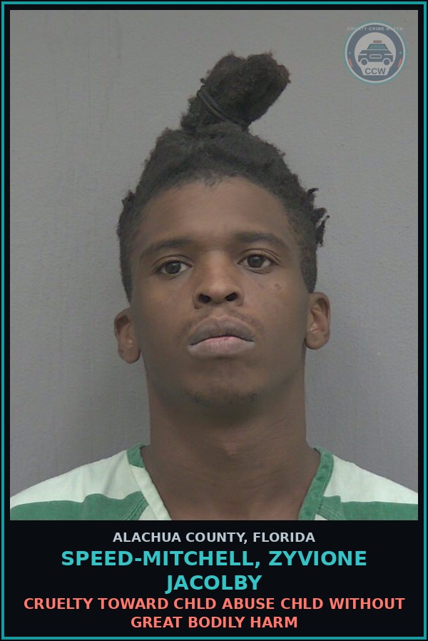 Booking mugshot of SPEED-MITCHELL, ZYVIONE JACOLBY in Alachua County