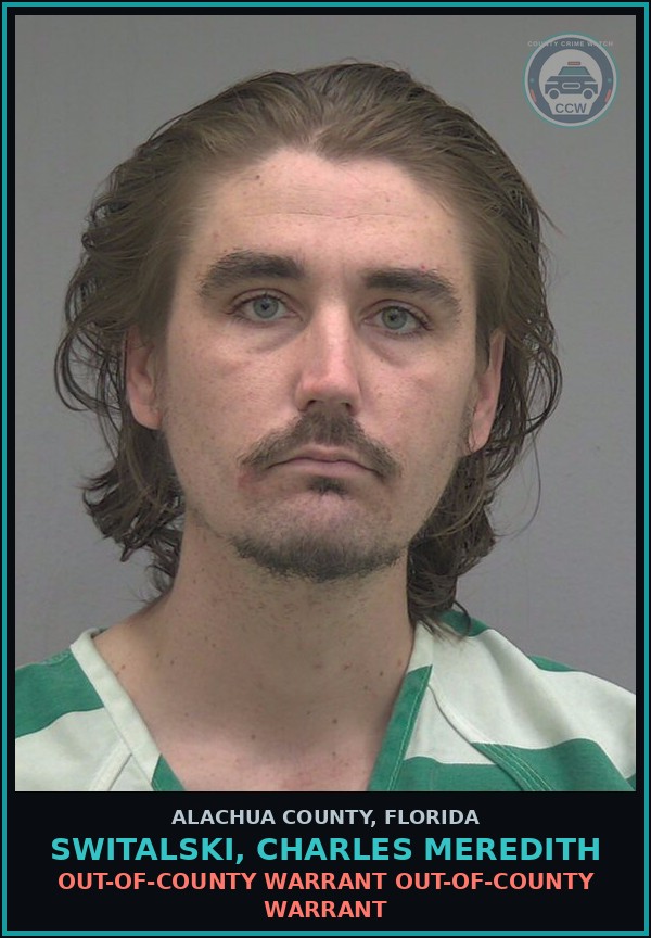 Booking mugshot of SWITALSKI, CHARLES MEREDITH in Alachua County