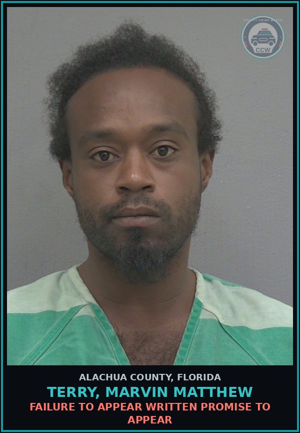 Booking mugshot of TERRY, MARVIN MATTHEW in Alachua County