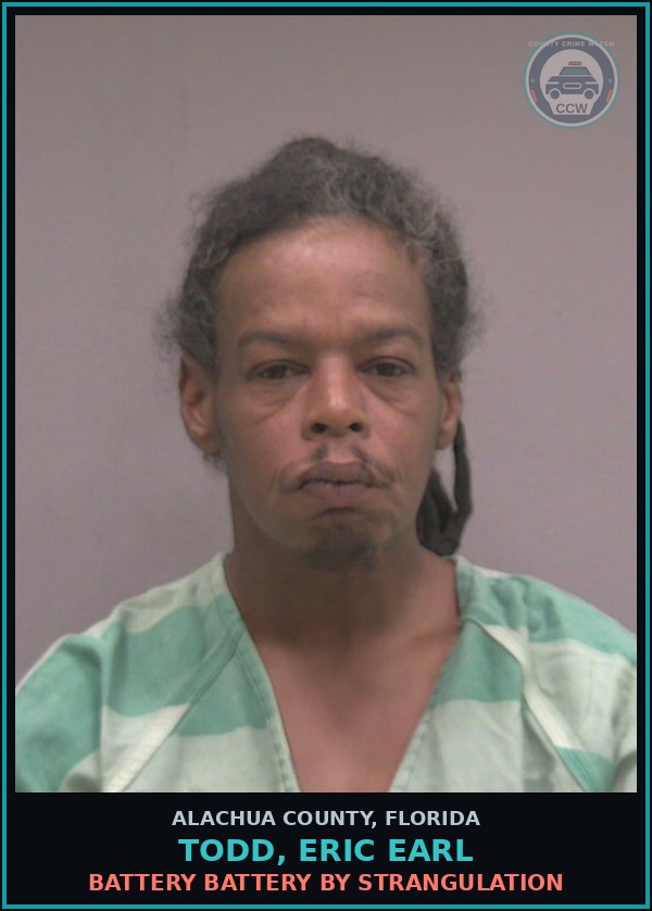 Booking mugshot of TODD, ERIC EARL in Alachua County