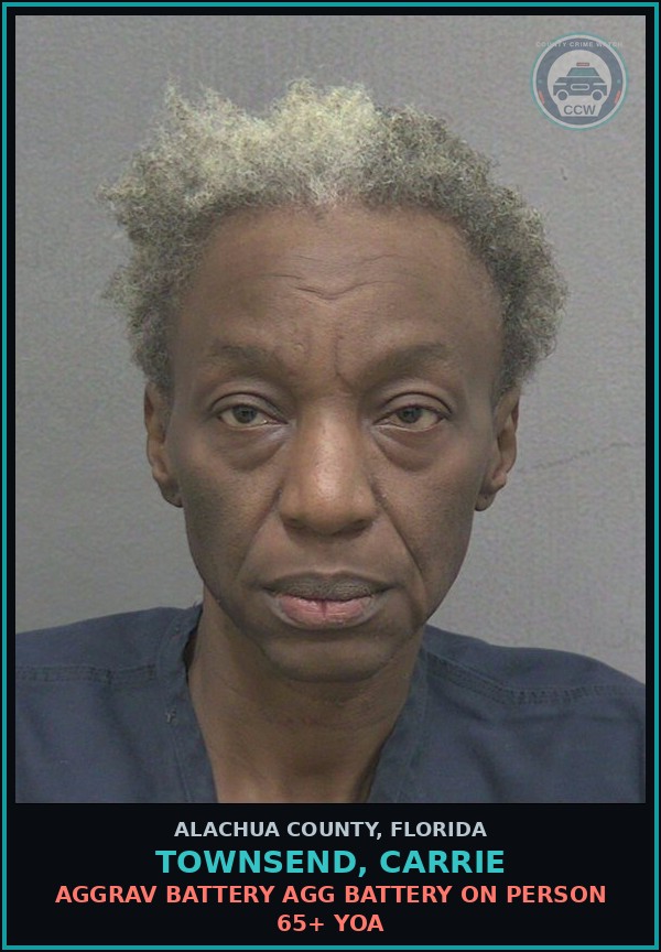 Booking mugshot of TOWNSEND, CARRIE in Alachua County