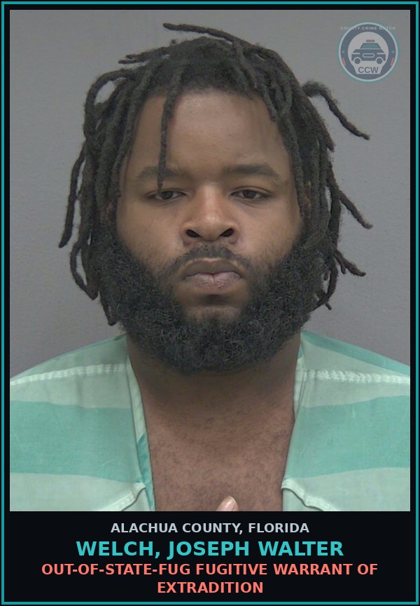 Booking mugshot of WELCH, JOSEPH WALTER in Alachua County