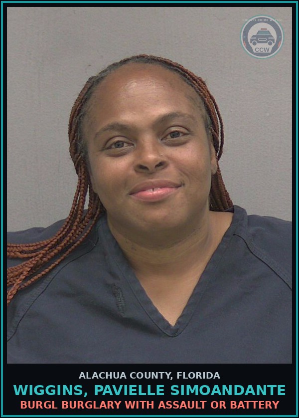 Booking mugshot of WIGGINS, PAVIELLE SIMOANDANTE in Alachua County