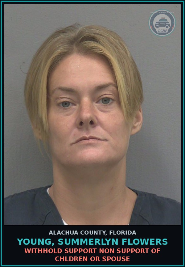 Booking mugshot of YOUNG, SUMMERLYN FLOWERS in Alachua County