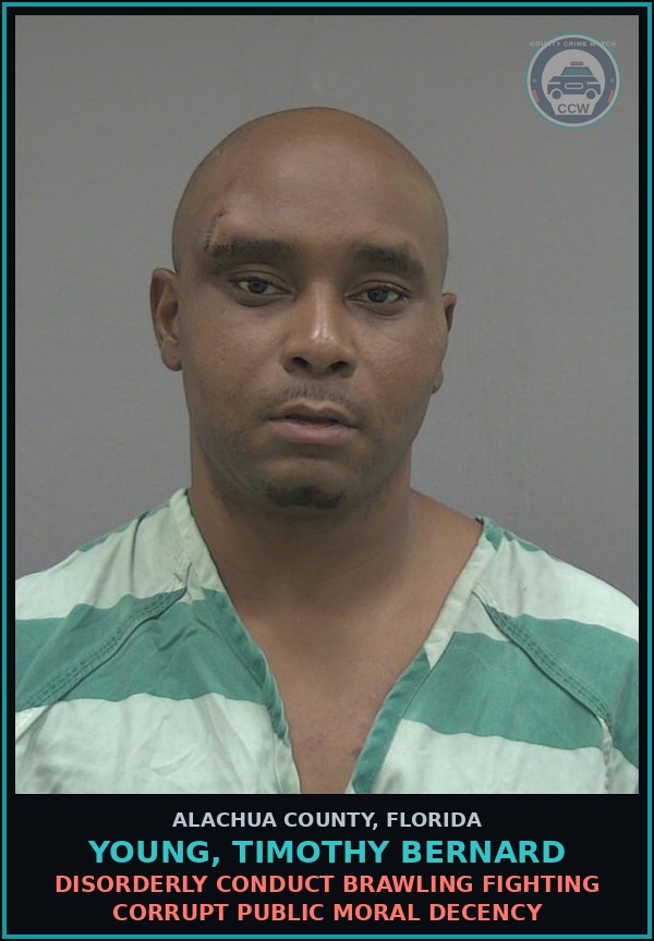 Booking mugshot of YOUNG, TIMOTHY BERNARD in Alachua County