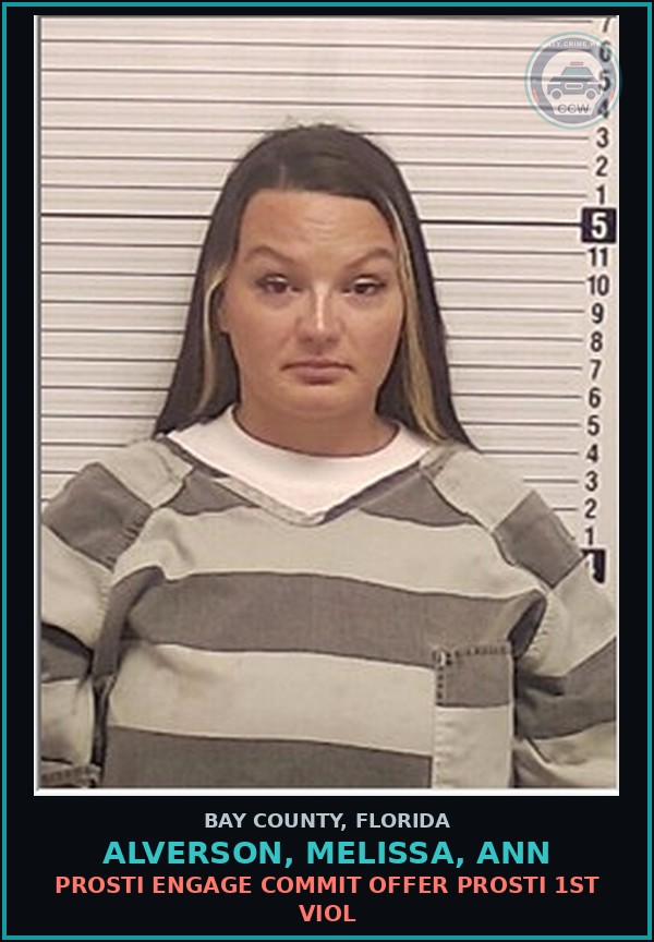 Booking mugshot of ALVERSON, MELISSA, ANN in Bay County
