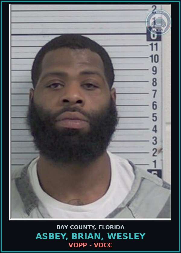 Booking mugshot of ASBEY, BRIAN, WESLEY in Bay County