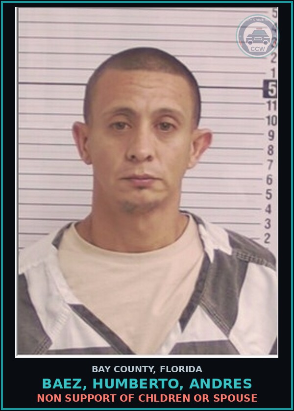 Booking mugshot of BAEZ, HUMBERTO, ANDRES in Bay County